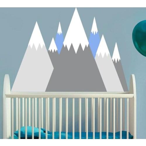 DIY Self-sticking Mountain Murals Wall Decal For Baby Room Decals Art Nursery Mountains Decor Home Interior Stickers LC1311