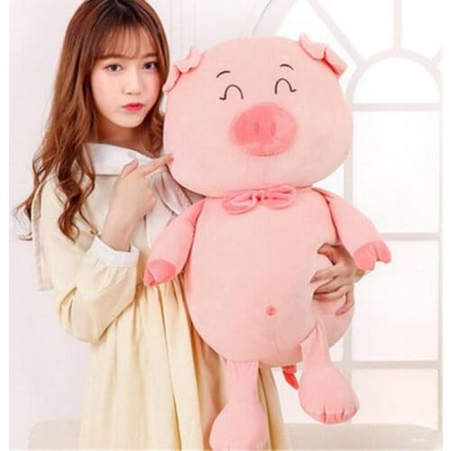 Fancytrader Big Soft Pink Pig Plush Toys Giant Stuffed Animals Piggy Pillow Doll 28inch Nice Gifts for Christmas Valentines Day