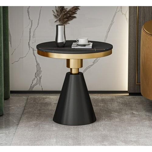 Italian light luxury tea table small table modern simple living room marble round table sofa side corner table