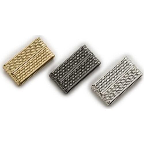 1 Set Stripe Pattern Rectangle Shaped Magnetic Clasps Findings Jewelry Making Connectors Accessories 37x20mm