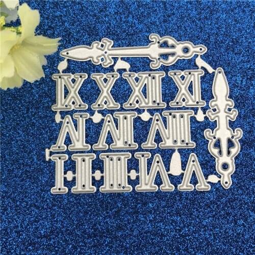 Metal steel cutting dies Watch clock 2hands Numbers stencil decoration for scrapbooking DIY Book photo album art card Die Cut