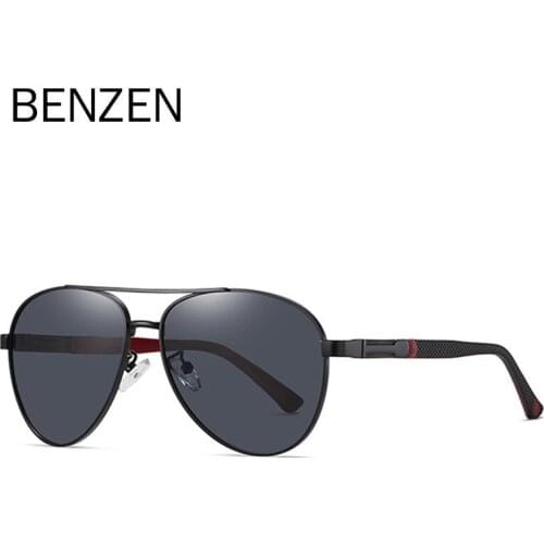 BENZEN Vintage Polarized Men Sunglasses Alloy Classic Aviation Male Sun Glasses Driving Goggles 9572