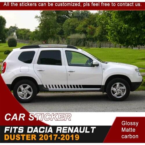 Fit For Dacia Renault Duster 2017 2018 2019 Car Stickers Side Door Racing Gradient Stripe Graphic Vinyl Car Decals Custom