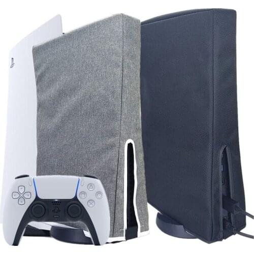 Nylon Dust Cover Upright Neat Lining Dustproof Guard Anti Scratch Waterproof Sleeve Protector For Playstation 5 Host PS5 Console