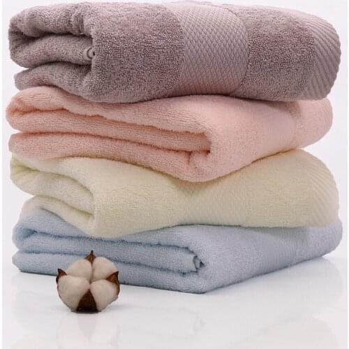 Factory Wholesale Plain 100% Cotton Bath Towel Summer New Fashion Large Bath Towel Couple Bath Towel Embroidery Logo Custom