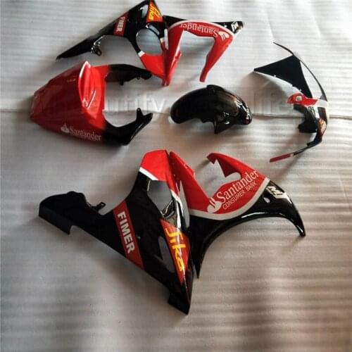 For YAMAHA 2003 2004 YZF R6 Complete Motorcycle Fairing Injection Plastic Kit Red Black