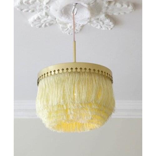 Post-modern Pink Tassel Pendant Lights Living Room Bedroom Princess Room Art Restaurant Hanging Lights Deco Home Lamps Fixtures