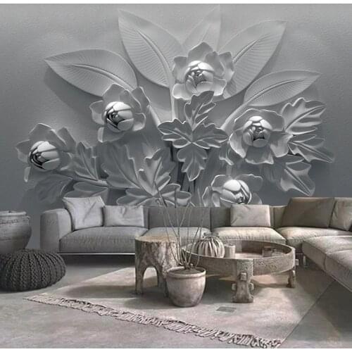 Custom Mural Wallpaper 3D Stereo Abstract Flowers Fresco Living Room Bedroom Home Decor Wall Painting Papel De Parede Wallpapers