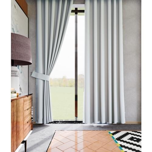 Luxury House Blackout Curtain Blackout Backdrop Curtain Gray Flat Planting On The 125, Size 180