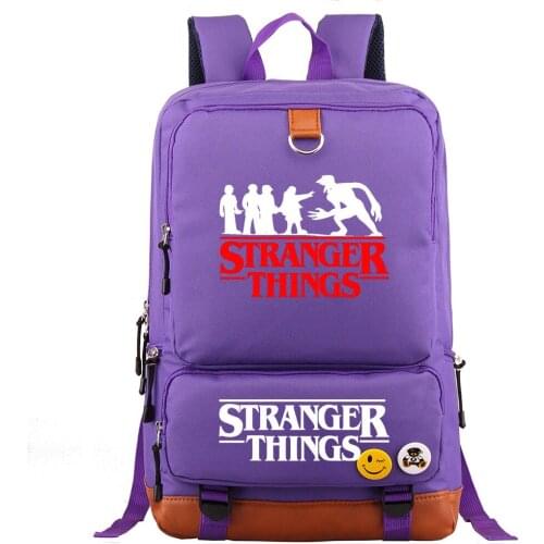 New Weird Stranger Things Demogorgon Boy Girl Book School bag Women Bagpack Teenagers Schoolbags Men Student Patchwork Backpack