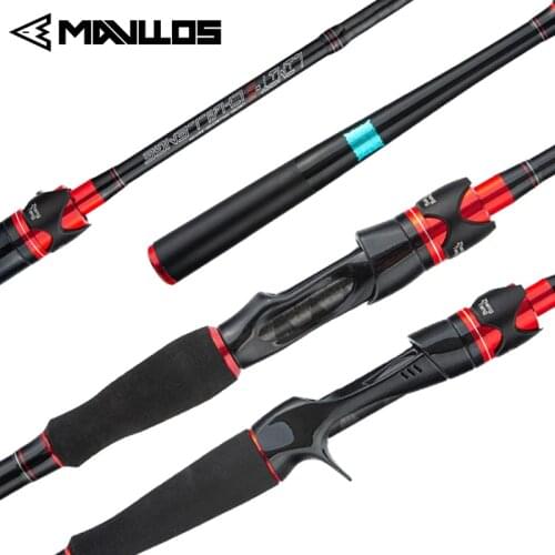 Mavllos 30T ML Spinning Casting Fishing Rod 2 Section 1.9m 2.13m Lure Weight 4-15g Fast Action Baitcasting Rod Spinning Rods
