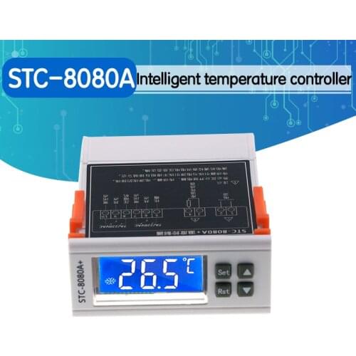 STC-8080A+ Refrigerator Thermostat Temperature Controller Refrigeration Automatic Defrost Timer Intelligent Single Probe