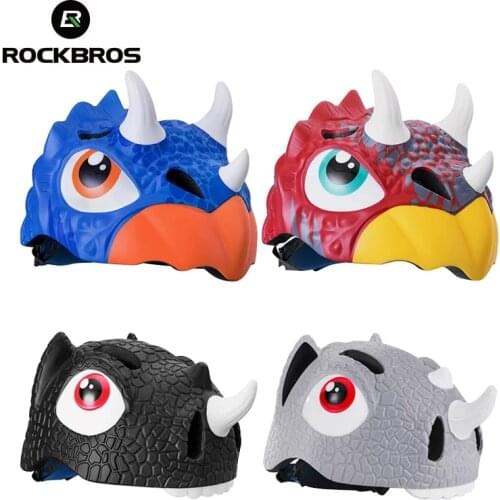 ROCKBROS Cycling Helmet Kids Helmets Safety Helmet Child Cartoon Mtb Road Bike Helmet Boys Grils Balance Car Sliding Car Helmet