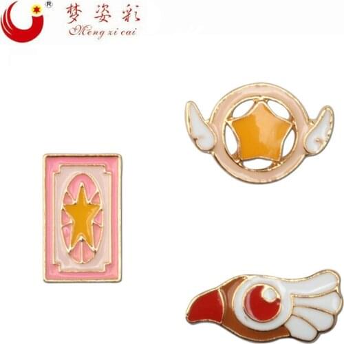 1 Set/3 Pcs Cute Bird Wings Brooches Pins Badge Collar Brosh Star Brooches for Girls Women Wedding Jewelry Bijoux Wholesale