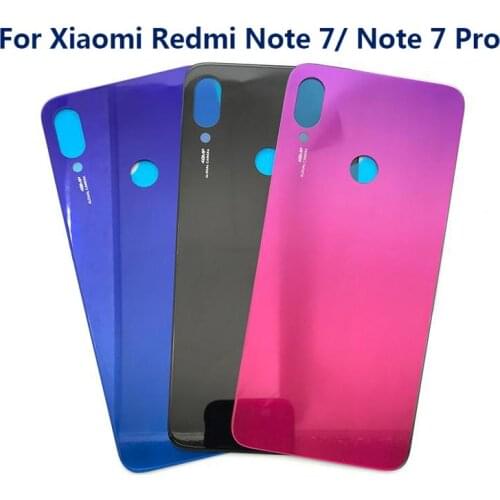 10pcs/lots For Xiaomi Redmi Note 7 Pro Back Glass Rear Cover Battery Door Housing Battery back cover