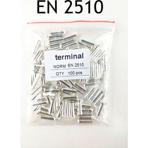 100PCS 14AWG Bootlace cooper Ferrules kit set Wire Copper Crimp Connector Insulated Cord Pin End Terminal EN2510