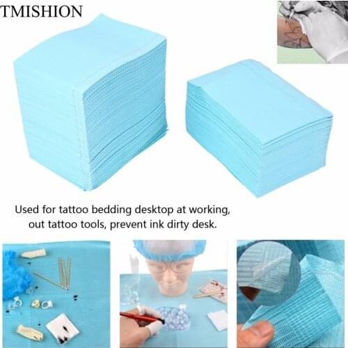 4 Color 125pcs Disposable Waterproof Mat Tablecloths Clean Pad Double Layer Sheets For Medical Tattoo table Tool Supply 45*33cm