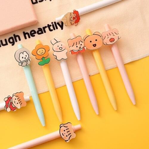 36 pcs/lot Cartoon Animal Girl Gel Pen Cute 0.5mm Black ink Neutral Pens Promotional Gift Stationery School Supplies