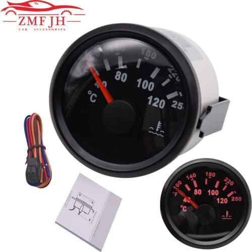 52mm Boat Car Temperature Gauge Waterproof Digital Water Temp Meter For Car Auto Moto RV Yacht Motorcycle Thermometer 9-32V