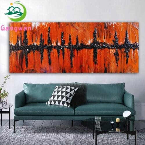 Large Size orange abstract paint Diamond Embroidery Cross Stitch Diamod Painting sale Picture Of Rhinestone Mosaic Kits Wall Art