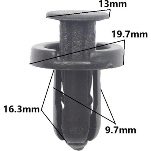 Auto Push-Type Bumper Rivet Car Cover Fastener Clip For Honda Acura 9.7mm hole