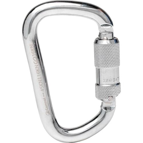 Auto Locking Rock Climbing Carabiner Clips, Professional 45KN Heavy Duty for Rappelling Swing & Gym, D-Shaped