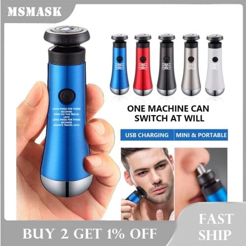 2 in 1 Electric Nose Ear Trimmer Men Shaver Rechargeable Beard Trimer Face Eyebrow hair removal Sideburns Styling Hair Trimmer