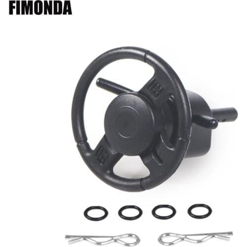 RC Car 1:10 Scale Accessories Plastic Steering Wheel for 1/10 RC Crawler Axial SCX10 90046 WRAITH RR10 Traxxas TRX4 D90 D110