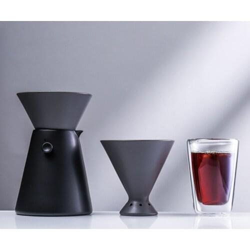 Drip Coffee Filter Cup Sharing Pot Set And Hands-free Espresso Dosing Funnel For Household Coffee Making Accessories