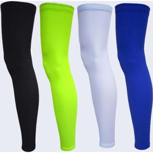 Quick Dry Elastic Lycra Basketball Cycling Leg Warmers Road Bike Calf Thigh Compression Knee Pads Soccer Climb Running Sleeve