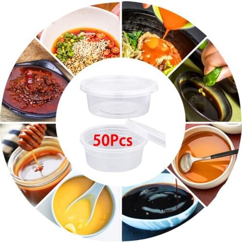50Pcs Storage Containers for Sauce 2Oz Kitchen Storage Containers with Lids,foam Ball Storage