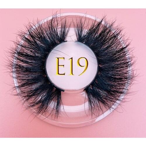 Mikiwi E19 25mm 3D mink Eyelash Custom Packaging Label Makeup Lashes Soft Dramatic False Eyelashes Resuable REAL MINK Eyelashes
