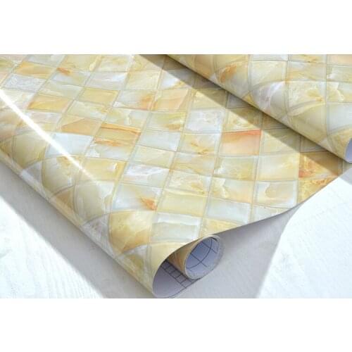 2M Marble Stickers Waterproof PVC Self adhesive Wallpaper For Kitchen Cupboard Countertop Table Wall Stickers Home Decor