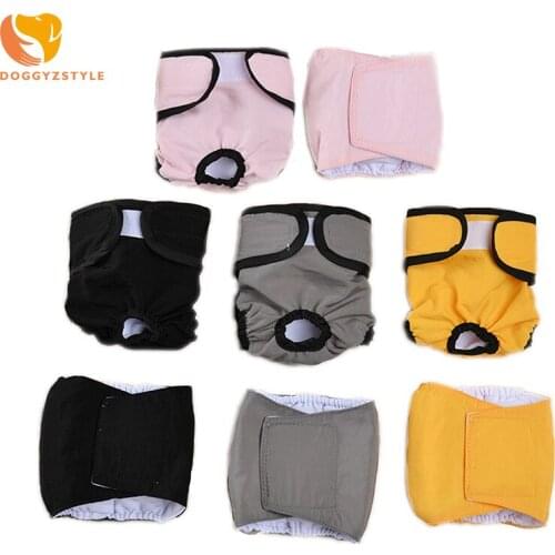 Female Male Dog Physiological Pants Washable Dog Diaper Pet Sanitary Panties Shorts Puppy Underwear Briefs For Dogs Adjustable