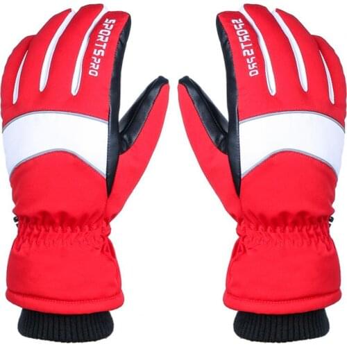 Men Women Winter Outdoor Cycling Touch Screen Reflective Strip Warm Ski Gloves Motorcycle Accessories