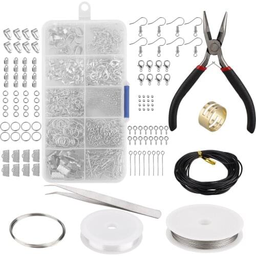 Beading Making Repair Tools Kit Wire Findings Earring Metal Starter DIY Crafting Craft