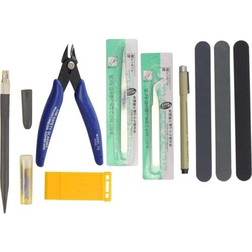 TOP Model Tools Kit Modeler Basic Tools Craft Set Hobby Building Tools Kit for Gundam Car Model Building Repairing