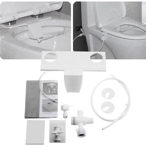 Non-Electric Toilet Seat Bidet Hot Cold Water Bathroom Washing Bidet Sprayer Self-Cleaning Nozzle Bathroom Shattaf Kit