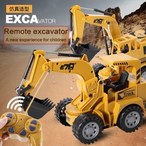 New Remote Control Engineering Vehicle Toy 5 Channel Digging Simulation Excavator 8078E Remote Control Engineering Vehicle Toys