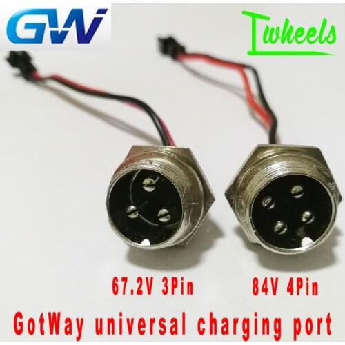 Original GotWay universal charging port electric unicycle 67.2V 3 pin 84V 4 pin charging port single wheel spera parts