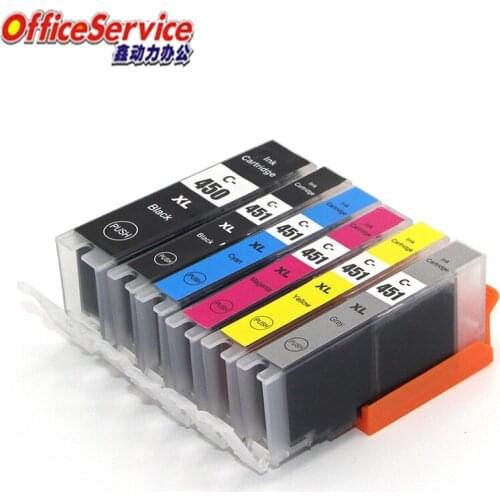 6PK For PGI-450Xl (PGI450XL PGI 450 XL) CLI-451XL Compatible Ink Cartridge for PIXMA MG5440 MG6340 Ip7240