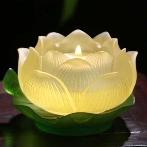 4.5x8cm Lotus Candle HolderCandle Holders For Home Decor Glass Wedding Candelabra Candlestick Holder Candle Stick Holder