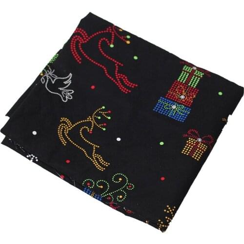 Beautiful Christmas Cotton Fabric Elk Snow Flower Printed Christmas Fabric Patchwork Sewing Material Diy Baby Dress Clothing