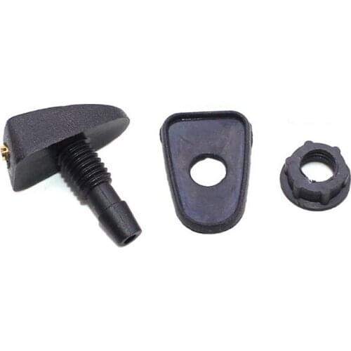 Universal Car Vehicle Front Windshield Washer Fan Shaped Water Spout Cover Sprayer Nozzle Black Auto Accessories