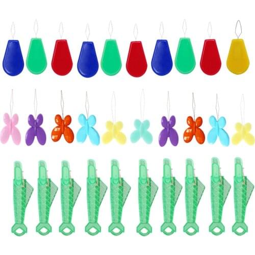 30PCS Plastic Sewing Needle Threader DIY Cross Stitch Threader Embroidery Thread Tool Handmade Craft Sewing Supplies Accessories