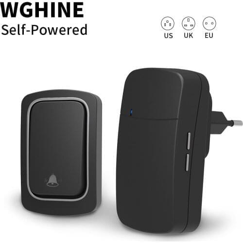 WGHINE Outdoor Wireless Doorbell Self-powered Waterproof Door Bell Home Welcome Doorbell Chimes Door Bell Pager