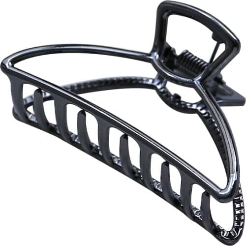 Moon Shape Hair Claw Clips for Women Accessories Geometric Gun Black Metal Crab Hairpin Clamp Female New Fashion Jewelry Gifts