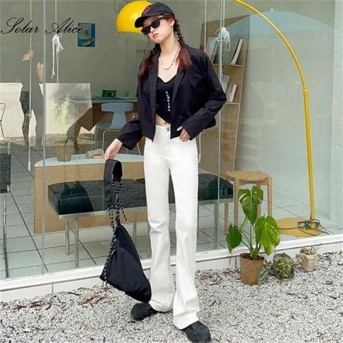 Free Shipping 2021 Womens Autumn And Winter New Short Short Micro Flared Jeans High Waist Stretch Nine-Point Casual Pants