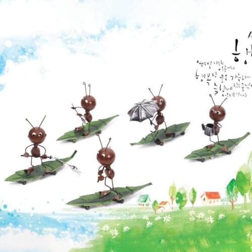 1pc Metal Ant Ornaments Creative Sculpture Figurine Personality Gifts Car Interior Home Decoration Accessories Desktop Model