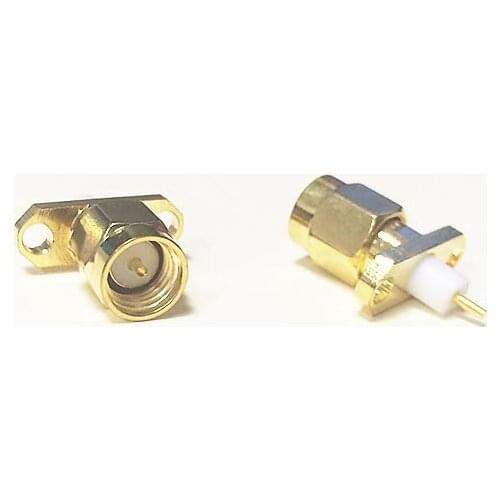 1pcNew SMA Male Plug RF Coax Modem Convertor Connector panel mount solder post Straight Insulator Long 4mm Goldplated wholesale